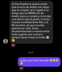 Review de cliente PIXEL FOX
