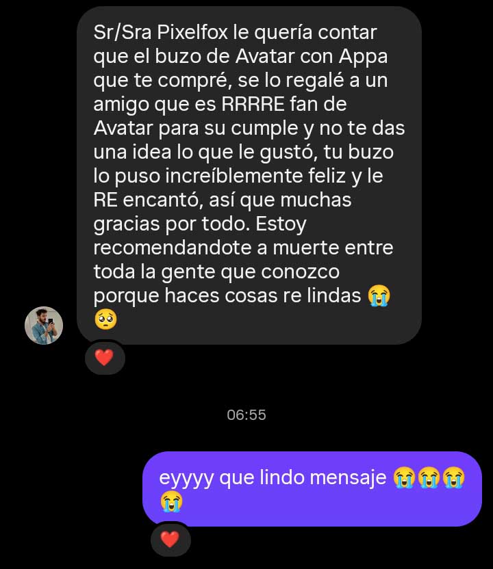 Review de cliente PIXEL FOX