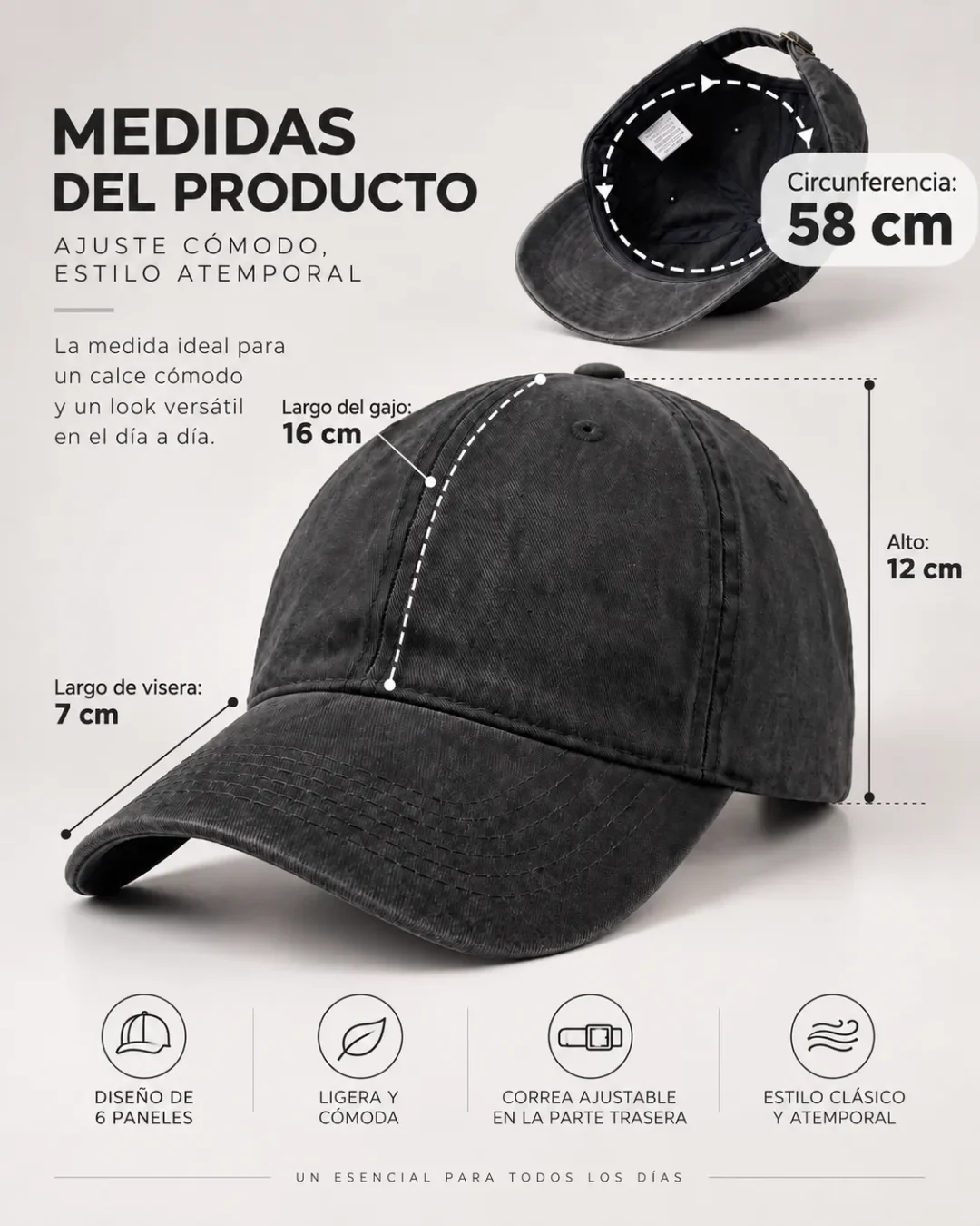 Gorra Goku niño en Nube Voladora Dragon Ball algodón washed negro estampado DTF pixel art, ajuste regulable - PIXEL FOX